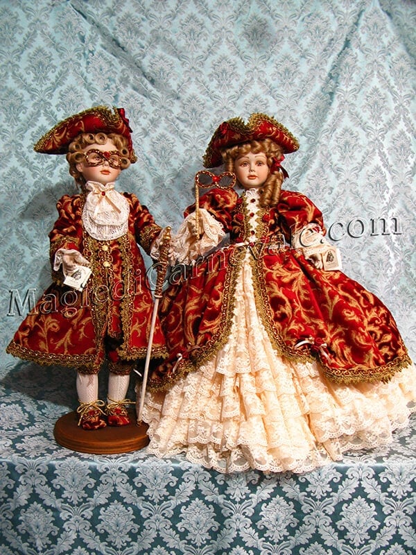 Venetian Porcelain Dolls Couple